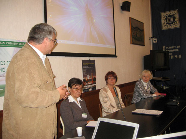 01 Dr. Jovan Nedeljkovic, Dr. Vesna Vasic, Dr. Gordana Joksic, who gave a short introduction to the Workshop and Dr. Nada Miljevic