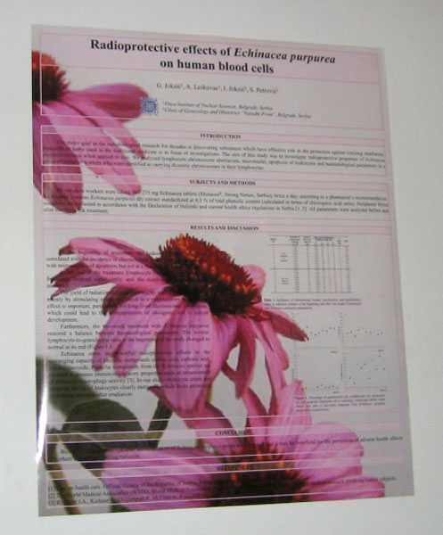 13 G. Joksic, A. Leskovac, I. Joksic, S. Petrovic, Radioprotective effects of Echinacea purpurea on human blood cells C5-P